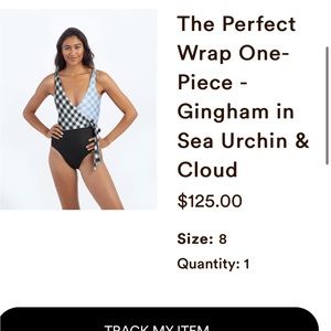 Size 8 summersalt perfect tie wrap one piece. Worn once, excellent condition.